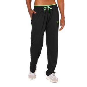 NEIKU Men’s Size S Black w/Neon Green Warmup Athletic Pants